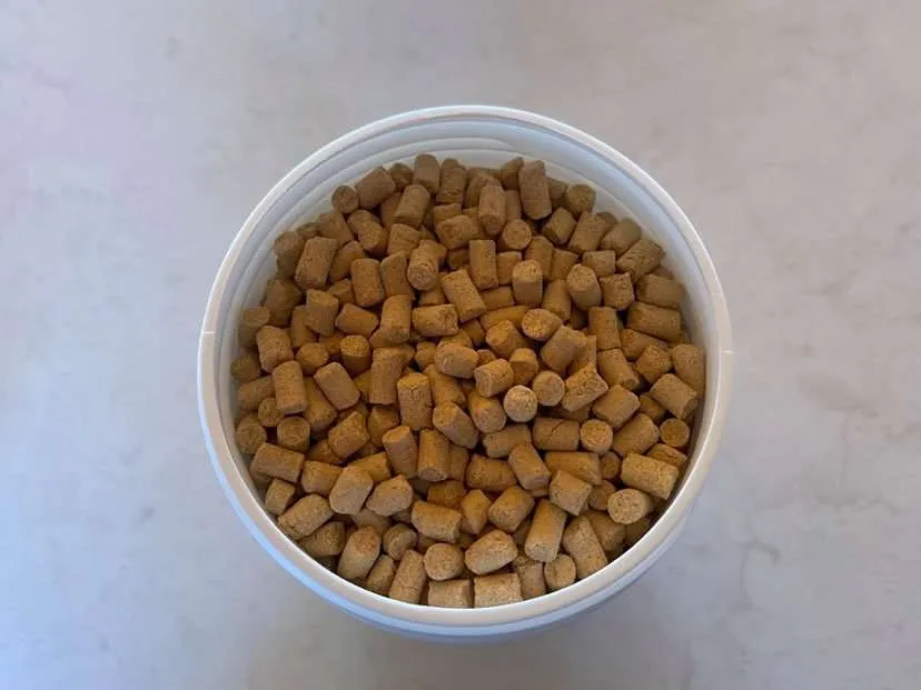 Photo of coffee grinding pellets used to clean coffee grinder